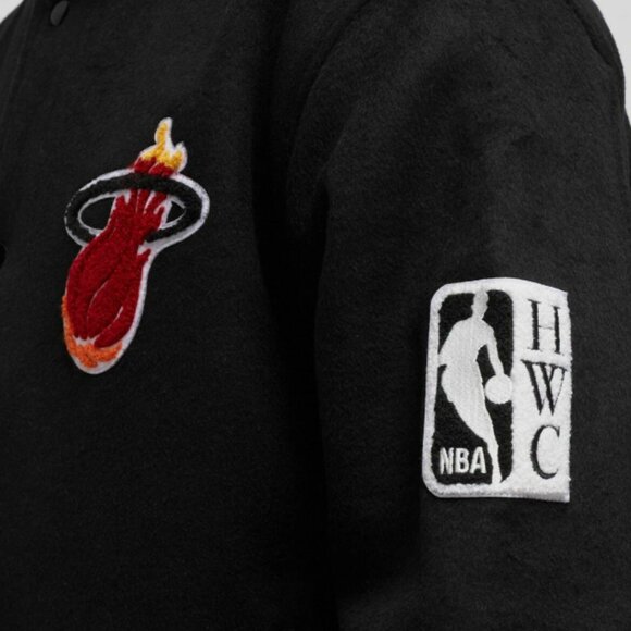 NWT NBA Miami Heat Mitchell & Ness Hardwood Classic Wool Bomber Varsity Jacket - Picture 4 of 7